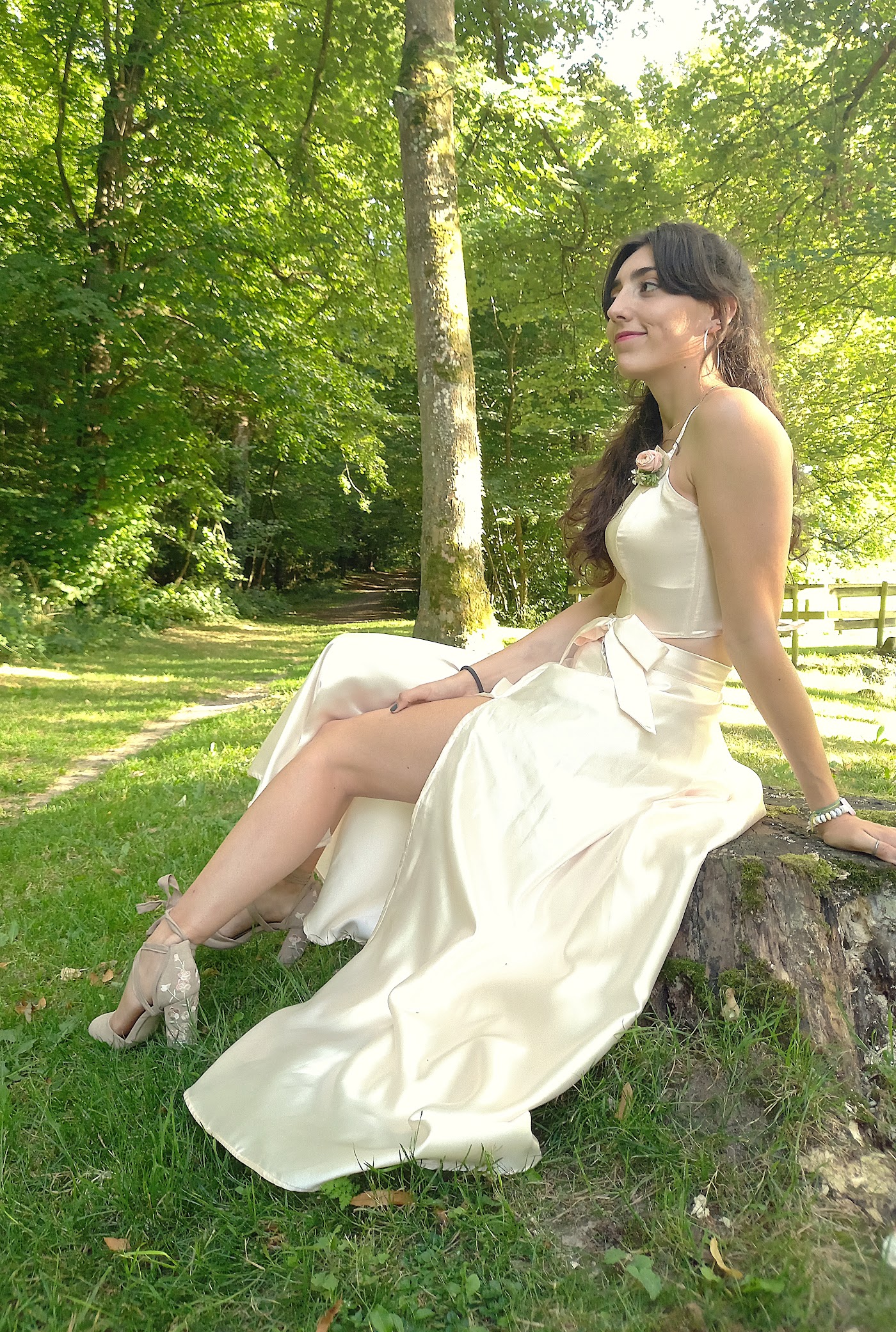 Robe de témoin — bustier satin