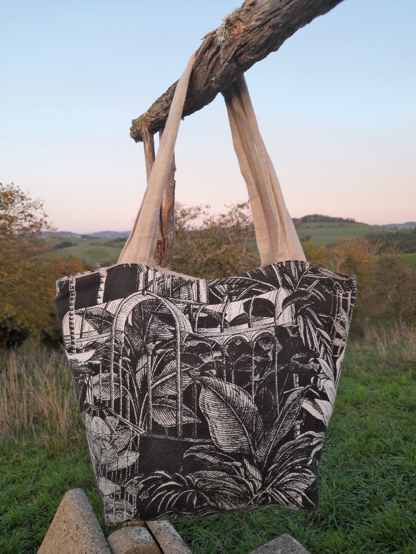 Tote bag imprimé oiseaux