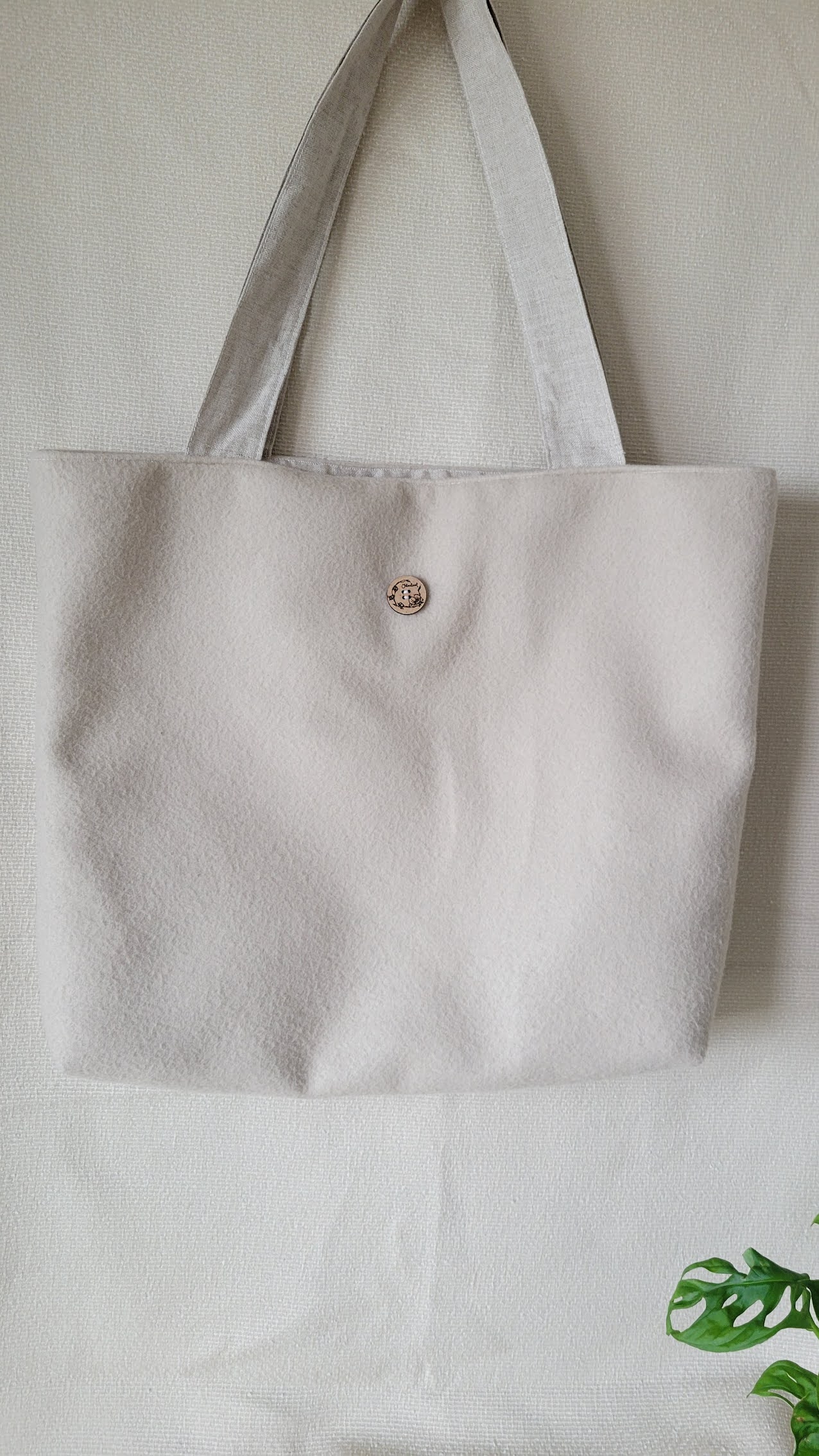 Sac Monique — Chute de tissu d'ameublement beige - polyester